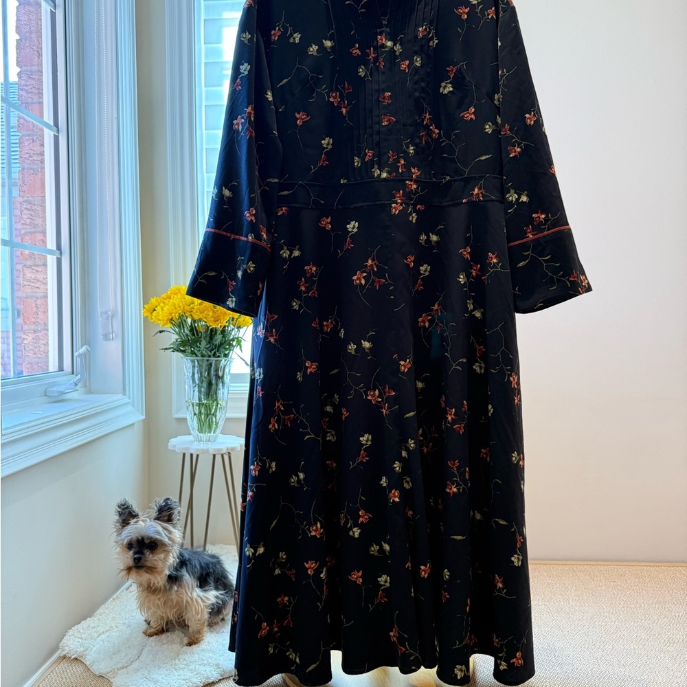 Japanese brand - Clane Long Floral Dress — Effortless Elegance - Picture 6 of 6